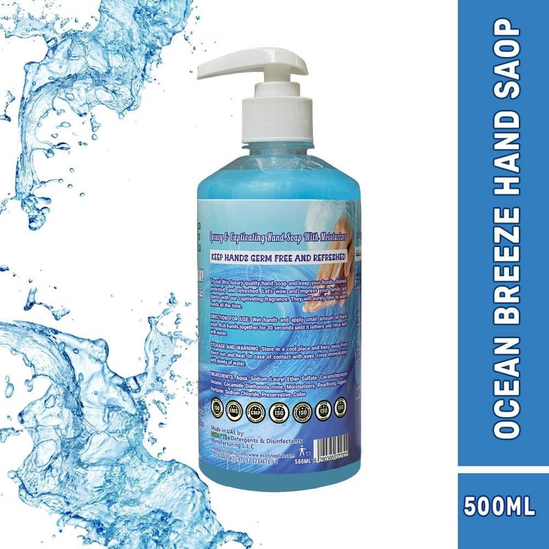 Ecolyte+ Ocean Breeze Hand Soap 500ml - Image 3